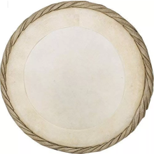 Professional Quality Dholak Dholki Goatskin Bayan Drum Gajra Bass Head Skin - Party and Festive Needs | Buy online on ZillyBuy