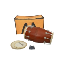 Wooden Dholak Indian Folk Musical Instrument Nuts - Bolt Drum Dholak With Cover - Party and Festive Needs | Buy online on ZillyBuy