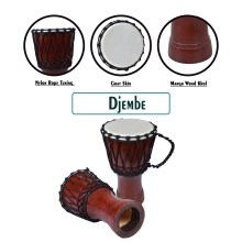 Professional 12 African Djembe Drum Bongo Wood Good Sound Musical Instrument - Party and Festive Needs | Buy online on ZillyBuy