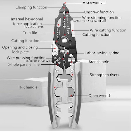 28-in-1 Wire Stripper and Cutter - Car and Shoe Care | Buy online on ZillyBuy
