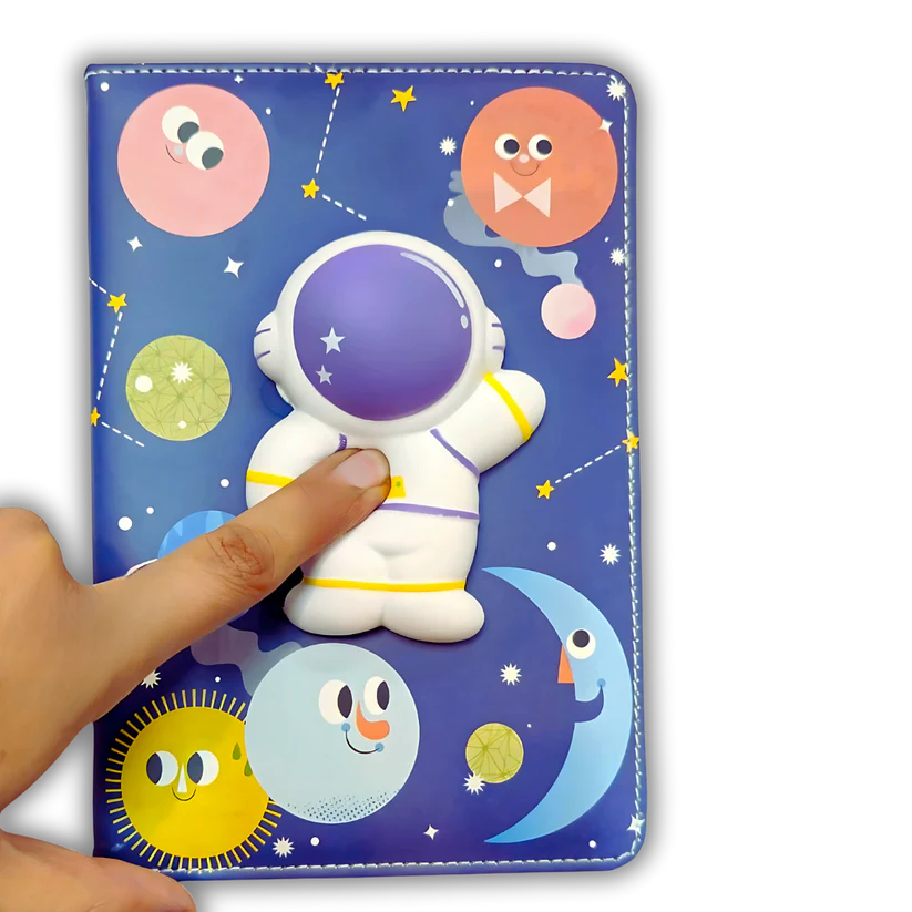 Squishy "Astronaut" Diary for kids | Journal for School kids | 100 pages - Stationery | Buy online on ZillyBuy