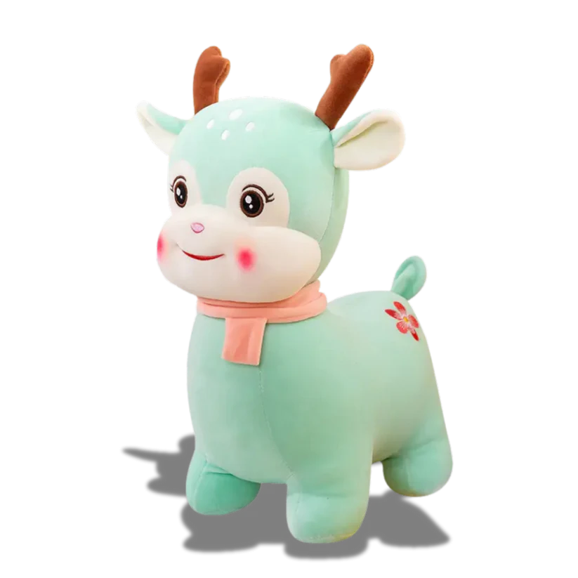 CuddleNest Adorable Plush Deer Scarf Soft Toy for Kids  Snuggly, Green, and 30 cm of Cuteness Green color - Toys and Games | Buy online on ZillyBuy
