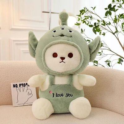 Teddy Bear with Cap - 'I Love You' Plush Toy for Kids 30 CM (Green) - Toys and Games | Buy online on ZillyBuy