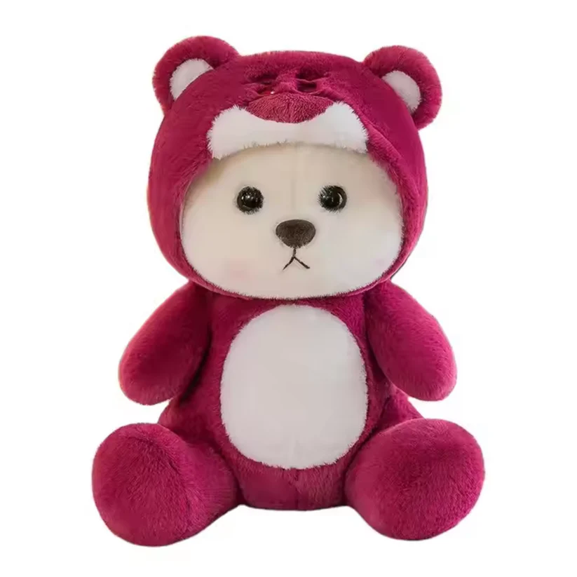 Teddy Bear with Cap - Adorable, Soft & Cuddly Teddy Bear Toy (Magenta) - Toys and Games | Buy online on ZillyBuy