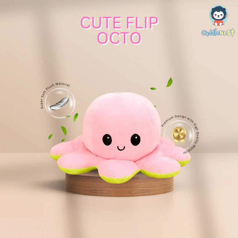 Flip Octopus Soft Toy - Double the Fun with Two Adorable Expressions - Toys and Games | Buy online on ZillyBuy