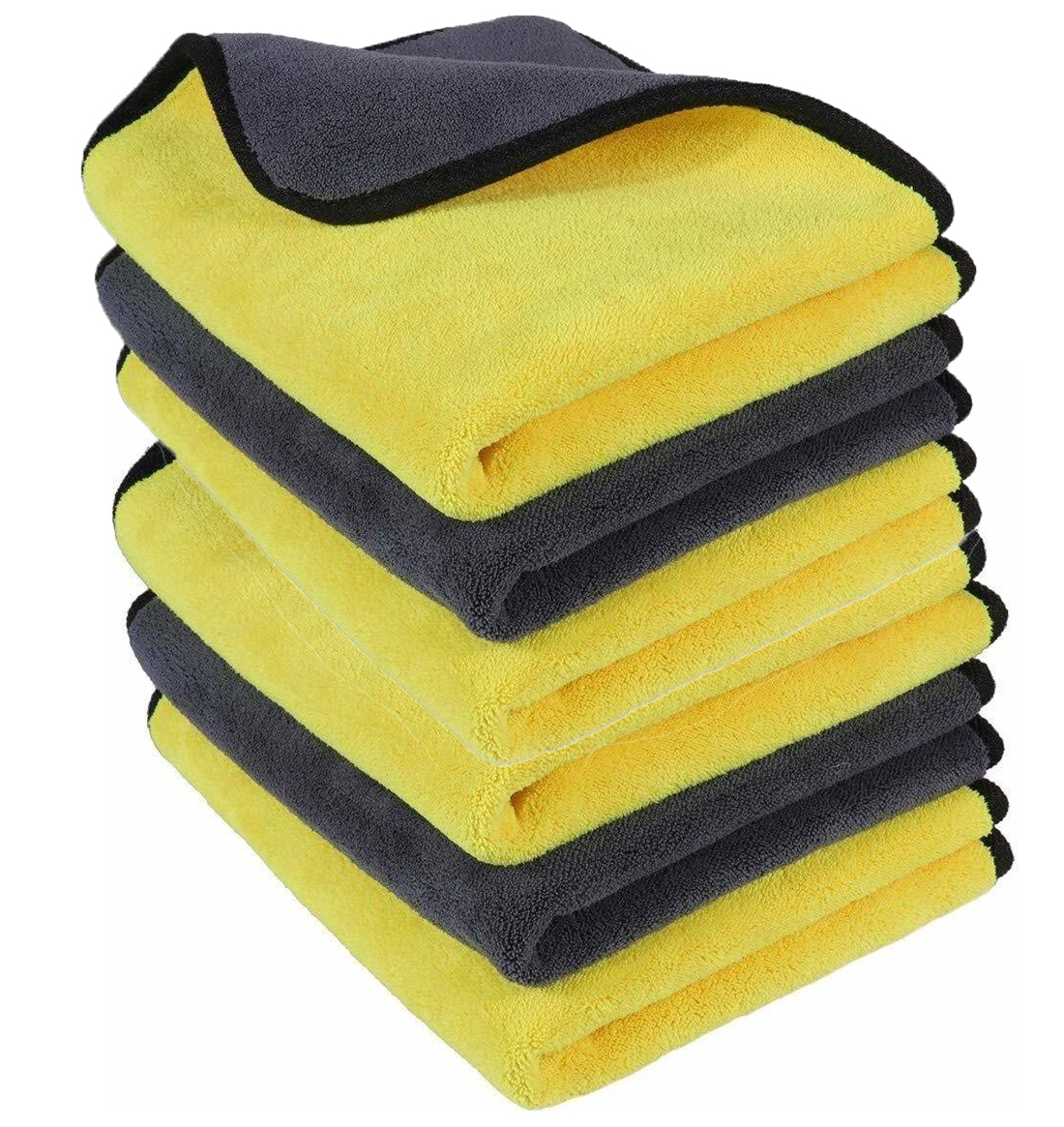 Rudra Microfiber Cleaning Cloths, 600gsm Ultra-Thick Drying Towel Car, Home Polishing Dry Microfiber Cleaning Cloth (6 Units) - Hardware, Tools and Home Safety | Buy online on ZillyBuy