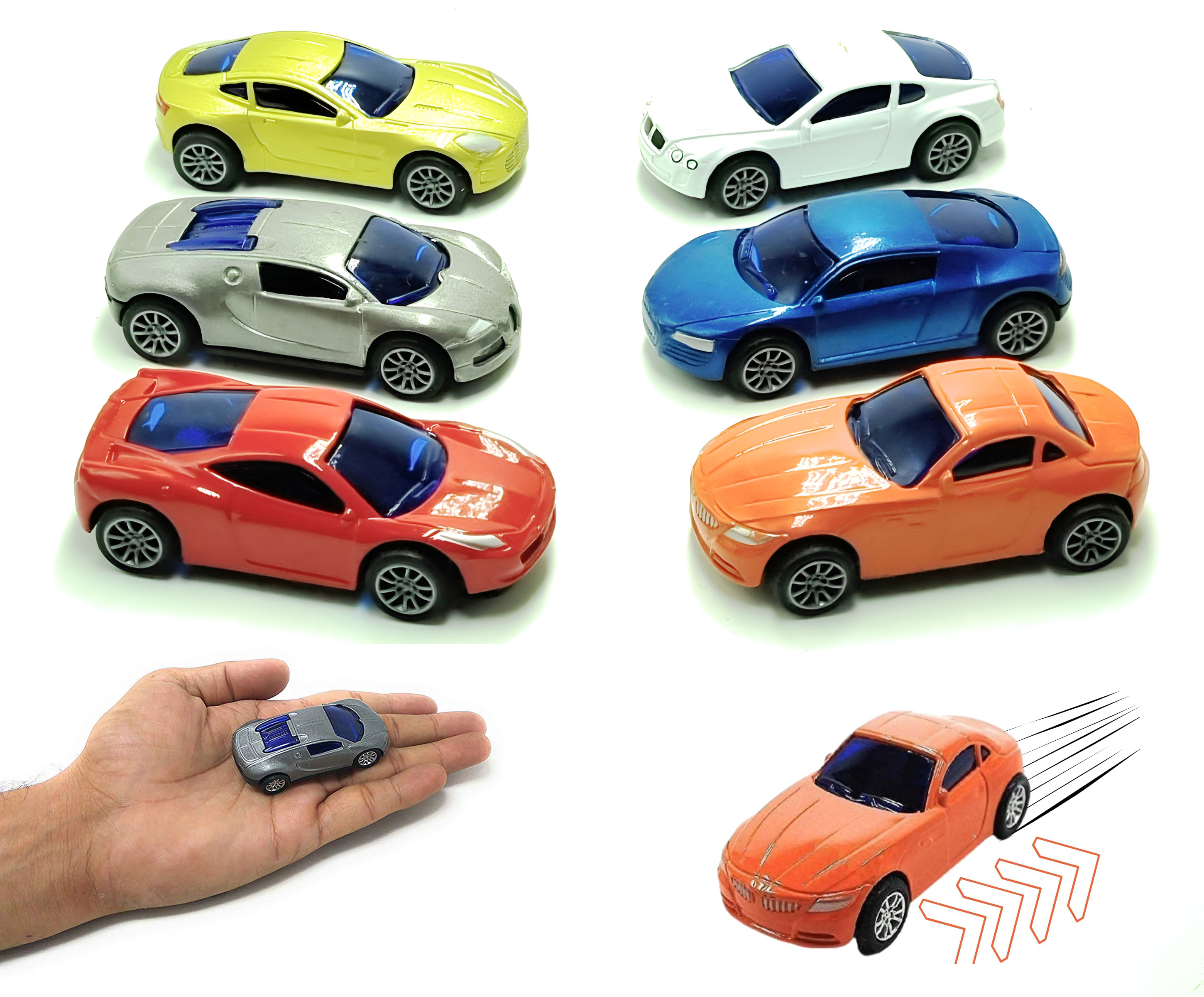 TOYCO Pack of 6 Alloy Metal Pull Back Mini Racing Cars | Durable Die-Cast Vehicles for Kids | Unbreakable Pull Back and Go Toy Cars | Colorful Car Set for Boys & Girls (3+ Years) - Toys and Games | Buy online on ZillyBuy