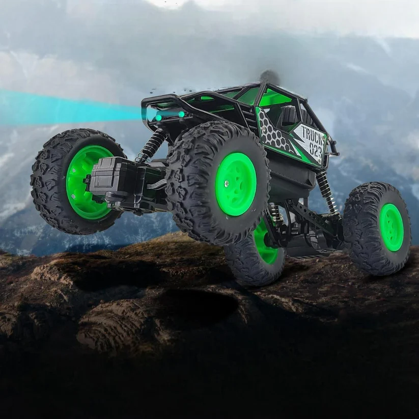 Rechargeable Rock Crawling 2WD 2.4 Ghz 4x4 Rally Car Remote Control Monster Truck (Green) - Toys and Games | Buy online on ZillyBuy