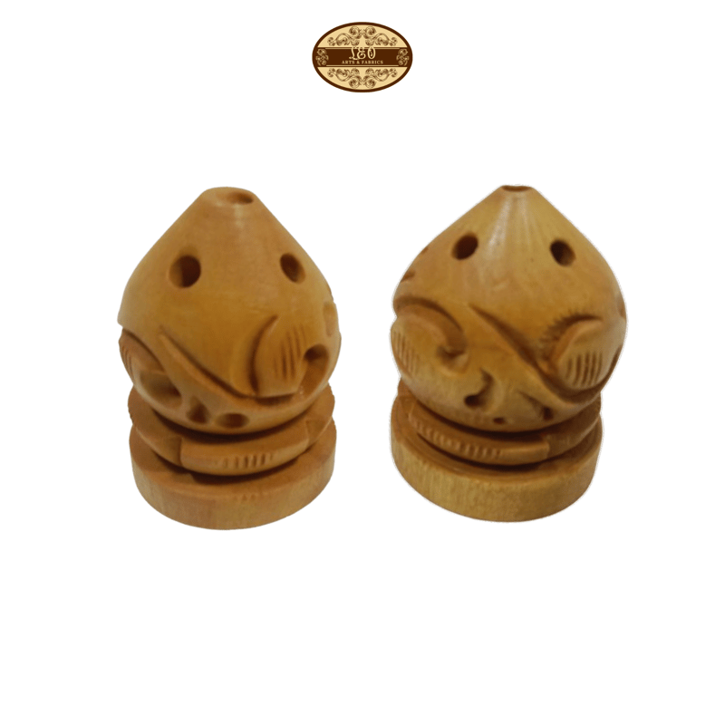 Handcrafted Wooden Agarbatti Stand, 1.5-inch, Set of 2 - Pooja Needs | Buy online on ZillyBuy