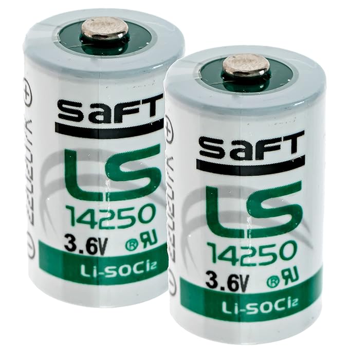 SAFT LS 14250 LS14250 1/2 AA 3.6v Lithium Battery (2 Pack) - Hardware, Tools and Home Safety | Buy online on ZillyBuy