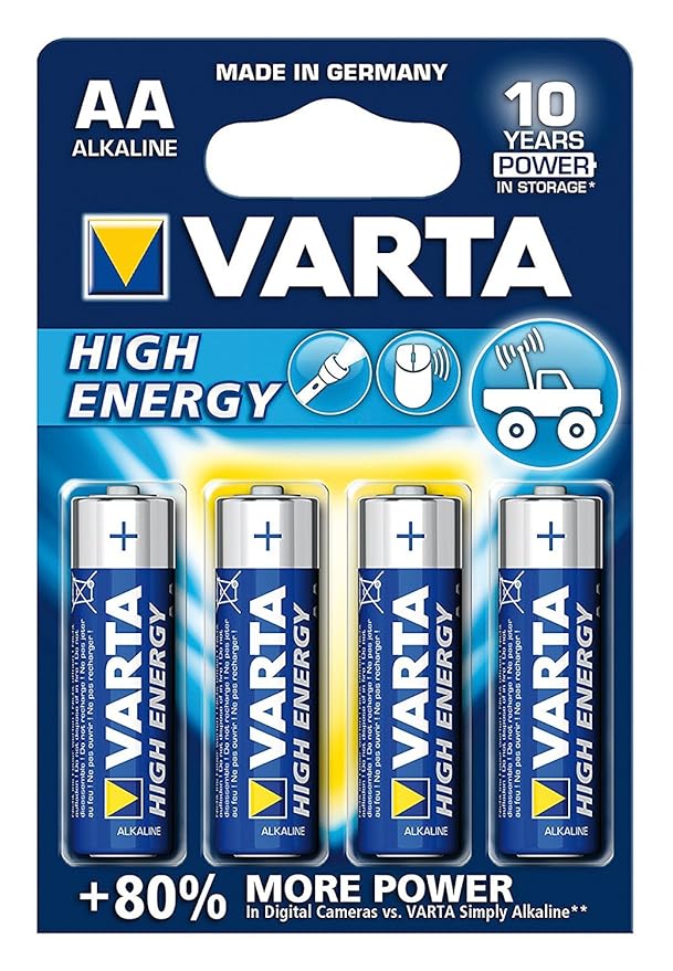 Varta V4906121414 High Energy AA Alkaline Battery - 4 Pack - Hardware, Tools and Home Safety | Buy online on ZillyBuy
