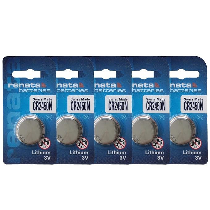 Renata Cr 2450 3V Lithium Battery Coin Cell 2450N (Blister Pack) Fresh Stock Swiss Made - 5 Pieces - Hardware, Tools and Home Safety | Buy online on ZillyBuy
