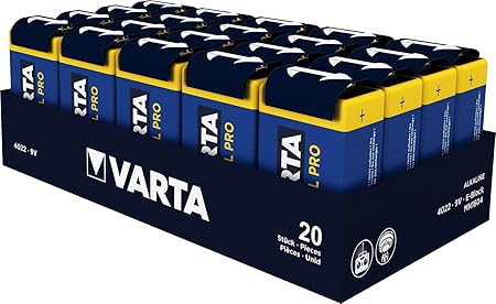 VARTA Industrial 9V Alkaline Batteries Pack of 20 - Hardware, Tools and Home Safety | Buy online on ZillyBuy