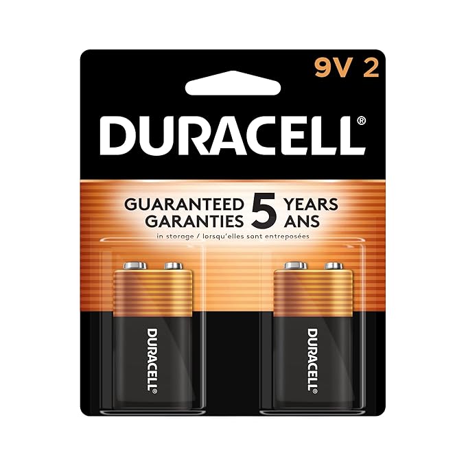 Duracell Coppertop Battery - 9 Volt, 2-Pk., Model# MN1604B2Z - Hardware, Tools and Home Safety | Buy online on ZillyBuy