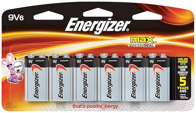 Energizer 9V Alkaline Batteries, 6 Count - Hardware, Tools and Home Safety | Buy online on ZillyBuy