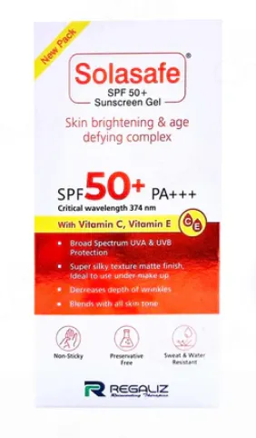 Regaliz Solasafe SPF 50+ Sunscreen Gel