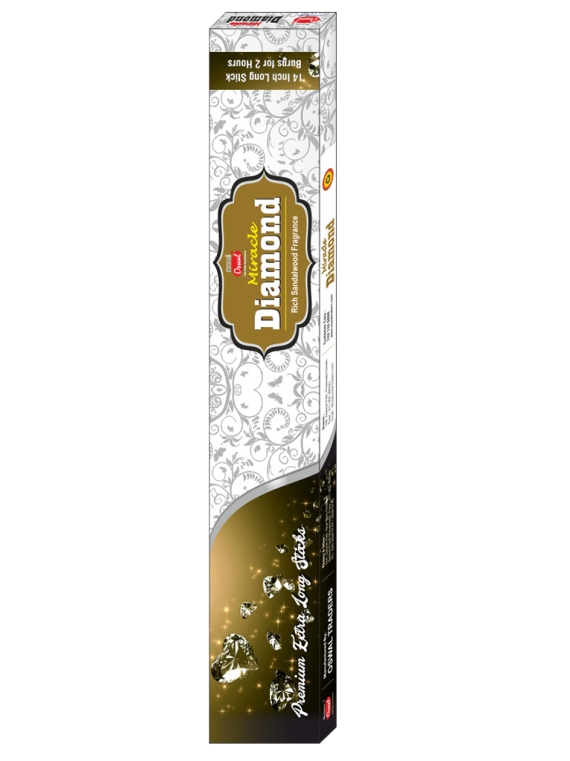 DIAMOND RICH, LONG LASTING FRAGRANCE, PREMIUM OOTH & SANDLE FRAGRANCE (Packaging-16' batti 100g Box,Fragrance-Sandalwood) - Pooja Needs | Buy online on ZillyBuy