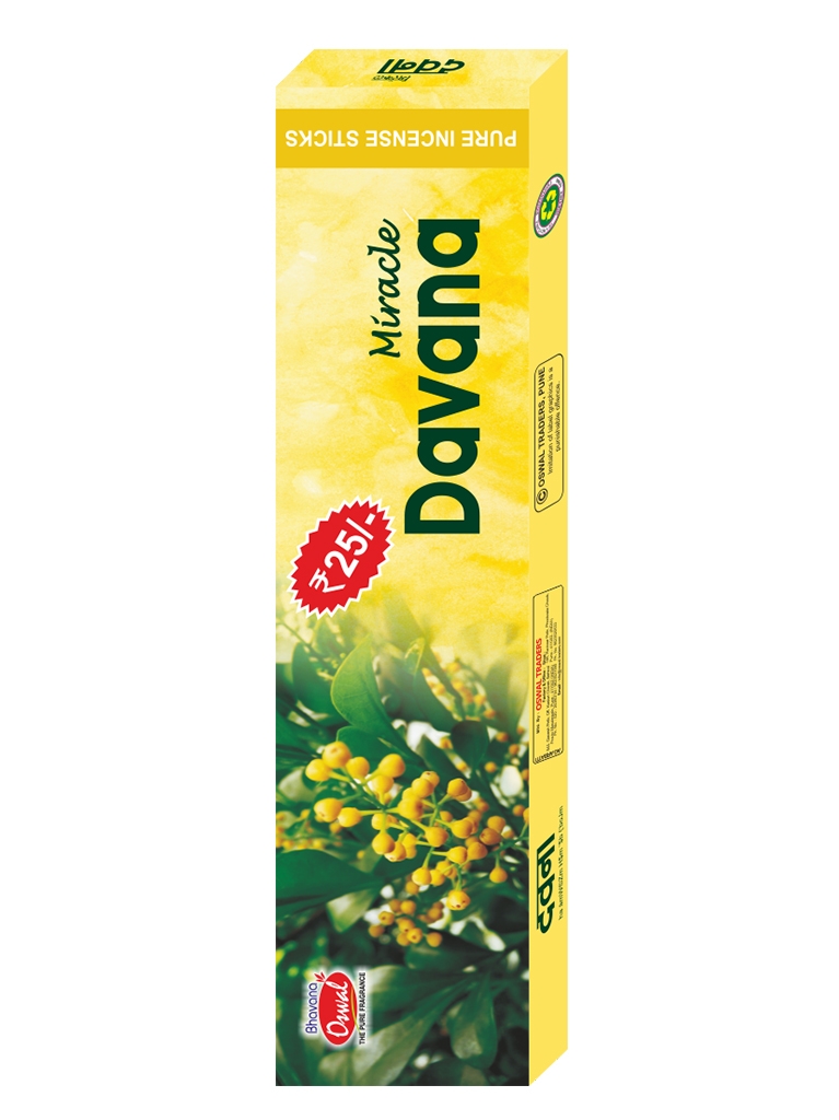 DAVANA Agarbatti - Packaging-25 MRP BOXES (18 to 30g),Fragrance-Fancy - Pooja Needs | Buy online on ZillyBuy