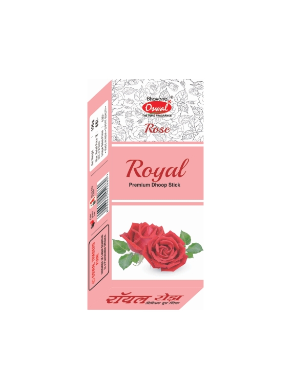Royal Rose Bambooless 6 Inch Dhoop Stick 100g Box - Packaging-Premium Dhoop 100g ,Fragrance-Rose - Pooja Needs | Buy online on ZillyBuy