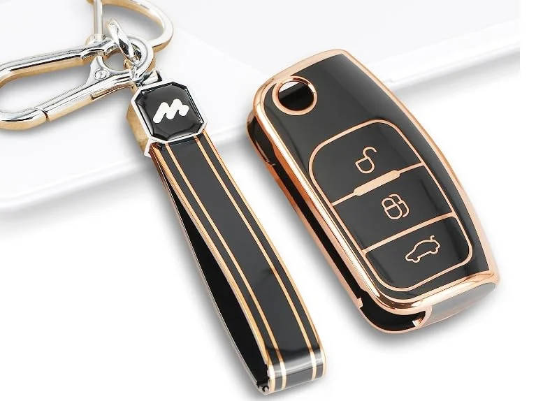 Ecosport, Ford Fiesta, and Figo Flip Key Compatible | Car Accessories | Protects and Decorates Car Key