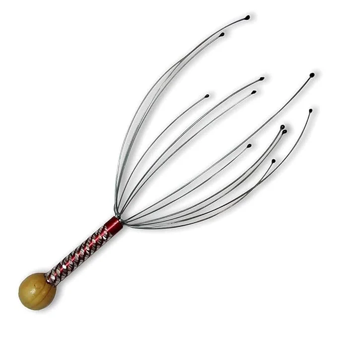 12 Fingers Head Scratcher | Personal Care | Scalp and Body Massage |Multicolor, Pack of 1