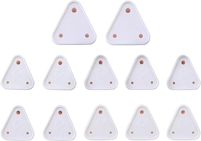 12-Piece Baby Safety Child Proofing Electric Socket Plug Guards with Switch Board Cover and Removal Pin (White).
