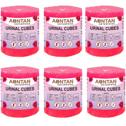 AONTAN ENTERPRISE Urinal Cake urinal cube Sanitary Cubes Sani cube Urinal Cubes napthalene balls Air Freshener Deodorizer for Toilets, bathroom & Washbasin (420 Gram Large Size) Pack of 6 Sets | 1Set=2 Piece brink pink