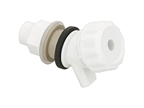 Iconic Water Jug Tap / Faucet / Cock, Fits to All Water Jugs, Water Dispenser (1), Plastic, White, Polished white