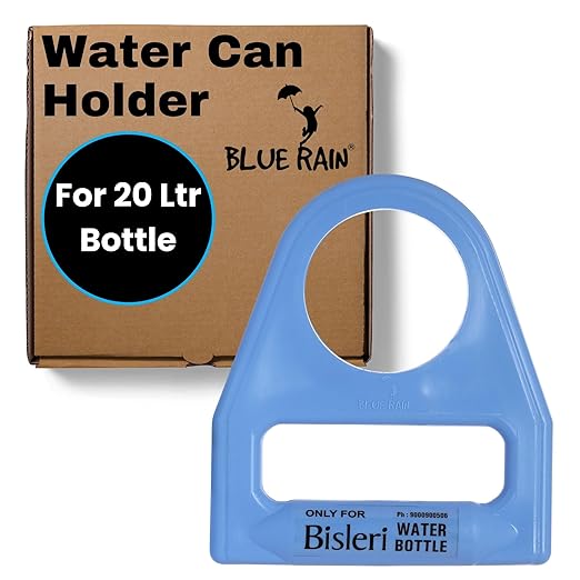 lue Rain water Can Holder | Handle for bisleri 20 Litre Water Bottle| Water Bottle Handle Grip | Water Can Handle | Water Can Lifting Handle | Portable Water Bottle Handle | Plastic (Blue) white