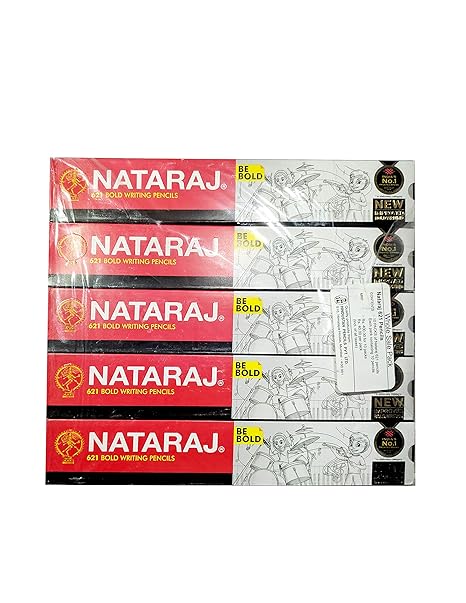 Nataraj 621 Writing Pencil Pack Of - 5 (50 Pencils), Ink black - Stationery | Buy online on ZillyBuy