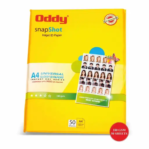 Oddy 180 GSM A4 Size Glossy Photo Paper Pack of 50 Sheets - Stationery | Buy online on ZillyBuy