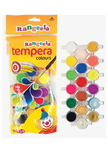 Rangeela Tempera Colours (18 Shades) - Stationery | Buy online on ZillyBuy