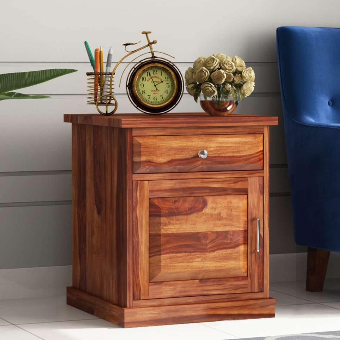 Nexon Side Table with Drawer brown