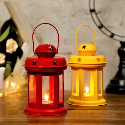 Star T-Light Candle Holder Random Color brick red