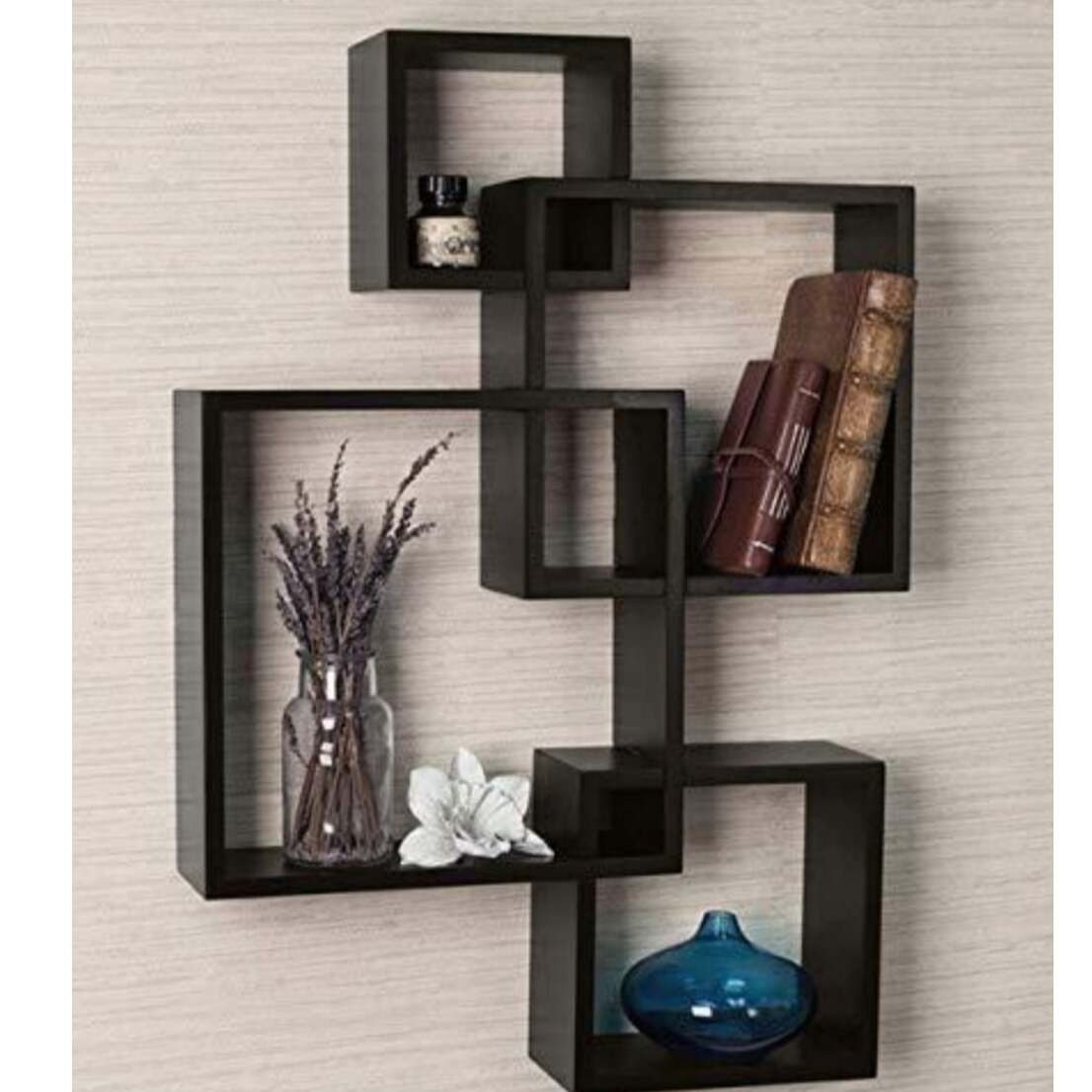 Floating Wall Shelf With 4 Shelves antique bronze