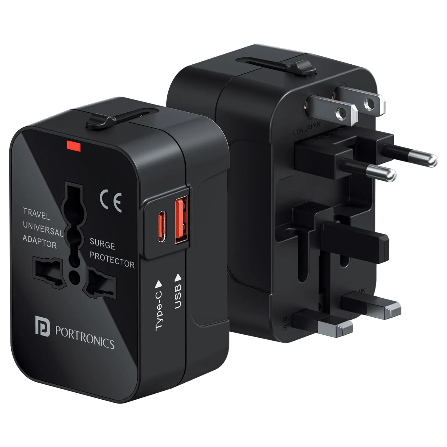 Juicemate Universal Travel Adaptor With Type C & USB-A Port