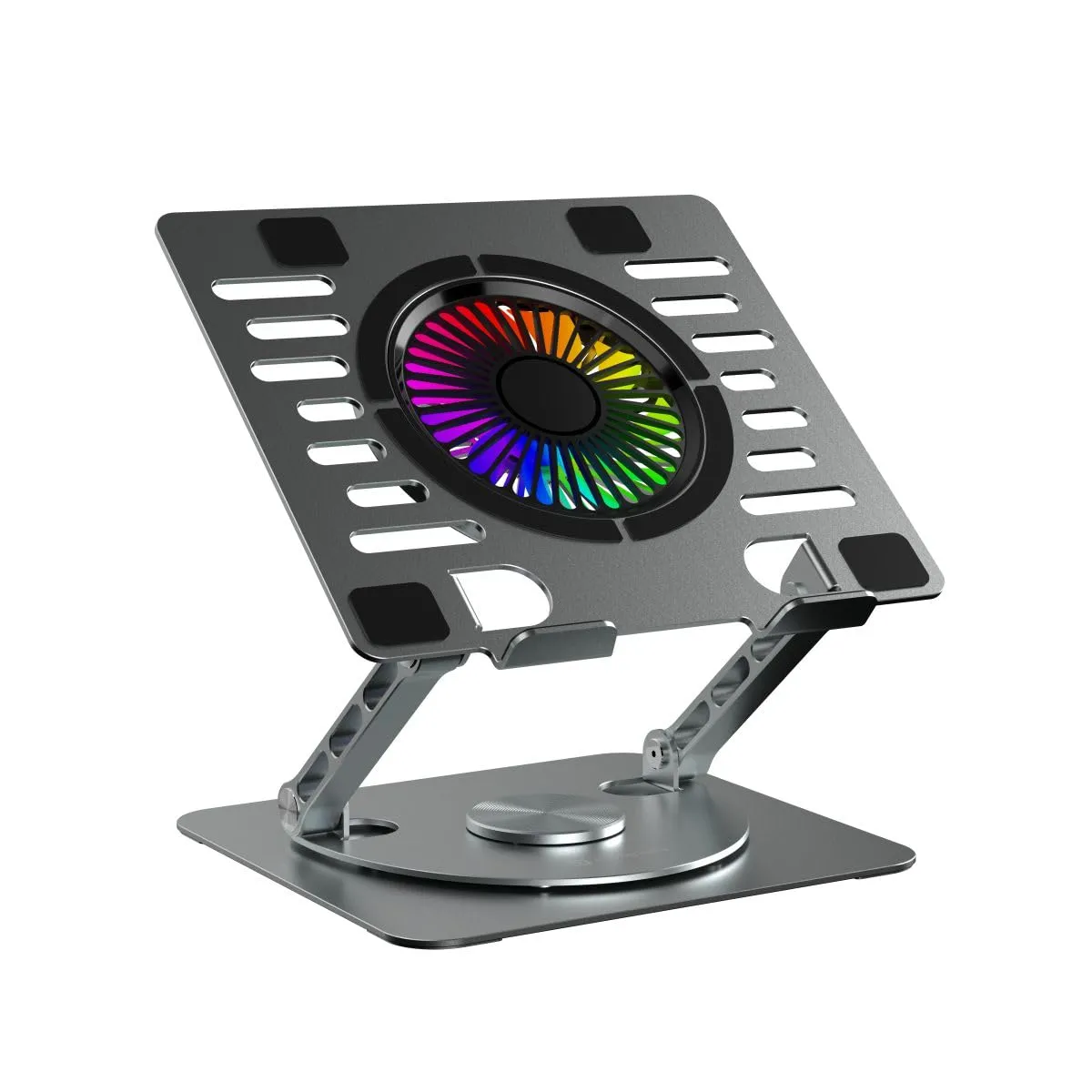 My Buddy Spinlight Portable Laptop Stand With Fan silver