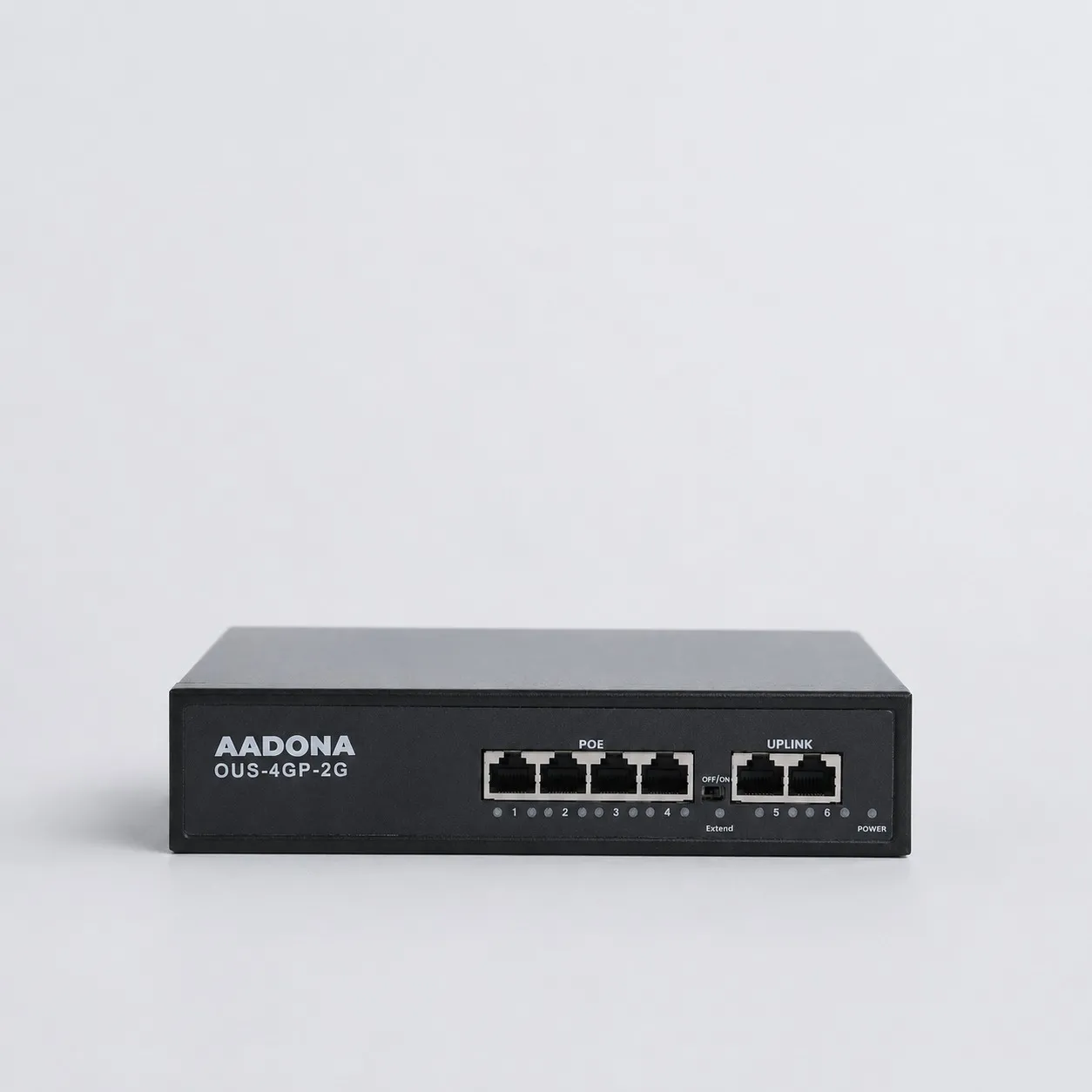 OUS-4GP-2G 4 Port 10/100/1000Mbps + 1 Port 10/100/1000Mbps RJ-45 + RJ45 2 Port 1000Mbps Uplink, Supports 120W PoE.