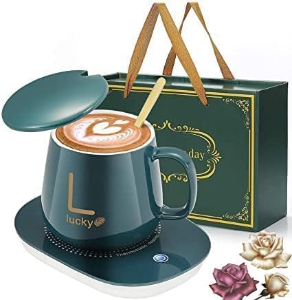 METASALES Ceramic Coffee Mug Warmer Electric Heater Smart Cup Beverage Waterproof Heating Coaster Milk Tea Portable Warmer Plate for Home Office Green - Cookware | Buy online on ZillyBuy