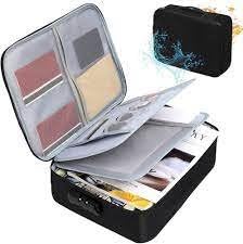 Document Storage Bag with Lock Secure, Waterproof, Durable Organizer for Files, Papers, Legal Documents, Office, and Travel - Stationery | Buy online on ZillyBuy