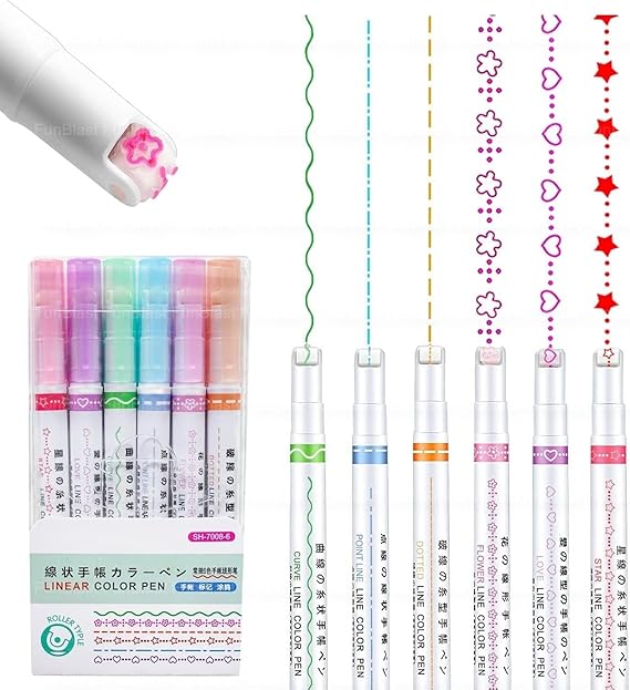 Curved Line Marker Pen Smooth Flowing, Precision Tip, Ideal for Drawing, Calligraphy, Sketching, and Art Projects - Stationery | Buy online on ZillyBuy