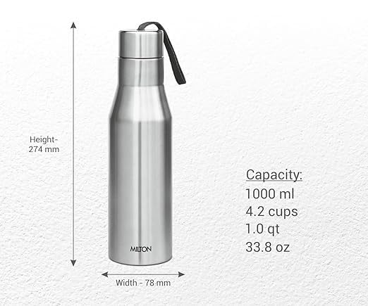 Stainless Steel Bottle 1000ml Durable and Stylish Insulated Water Bottle, Perfect for Keeping Beverages Hot or Cold, Ideal for Gym, Travel, and Everyday Use, BPA-Free