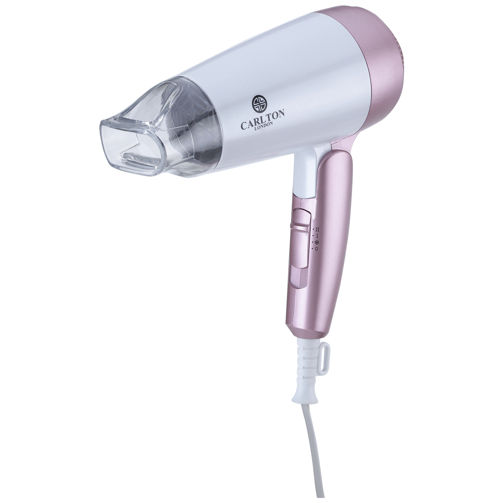 carlton london hair dryer with 2 heat settings and cool shot overheat protection white refurbished product 
