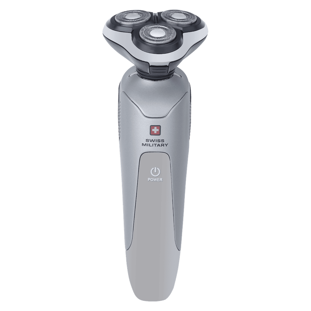 swiss military shv 61 cordless shaver for face for men 120min runtime ipx6 waterproof grey refurbished product 