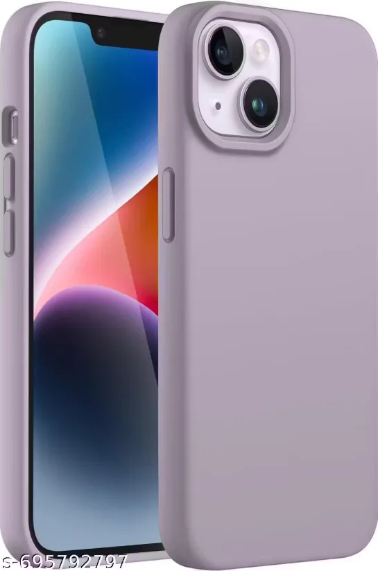 Kozykit Liquid Silicone Case Compatible with iPhone 14 | Soft Gel Rubber Back Cover | Non-Slip Full Body Shockproof Protection | Premium Microfiber Lining Mobile Cover | Lilac Colour lilac