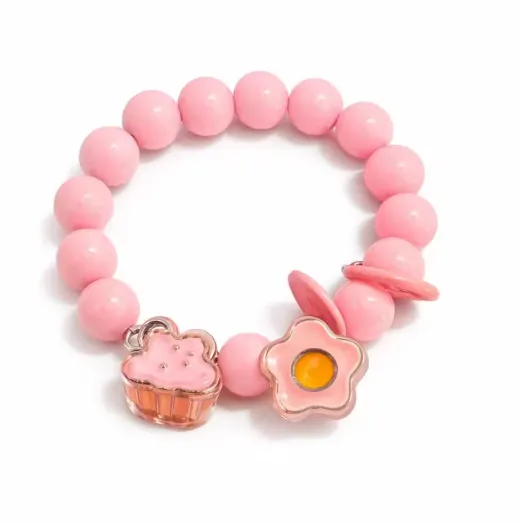 Kozykit Pink Pearl Beaded Phone Wrist Strap | Mobile Phone Charm Hanging Bracelet with Ring Holder & Bell | Stylish Strap for Phone, Purse, Camera & Bags for Girls & Women