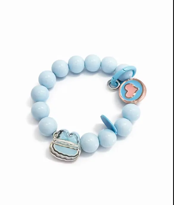 Kozykit Blue Pearl Beaded Phone Wrist Strap for Women & Girls | Mobile Phone Charm Bracelet with Ring Holder & Bell | Stylish Hanging Strap for Phone, Purse, Bag & Camera