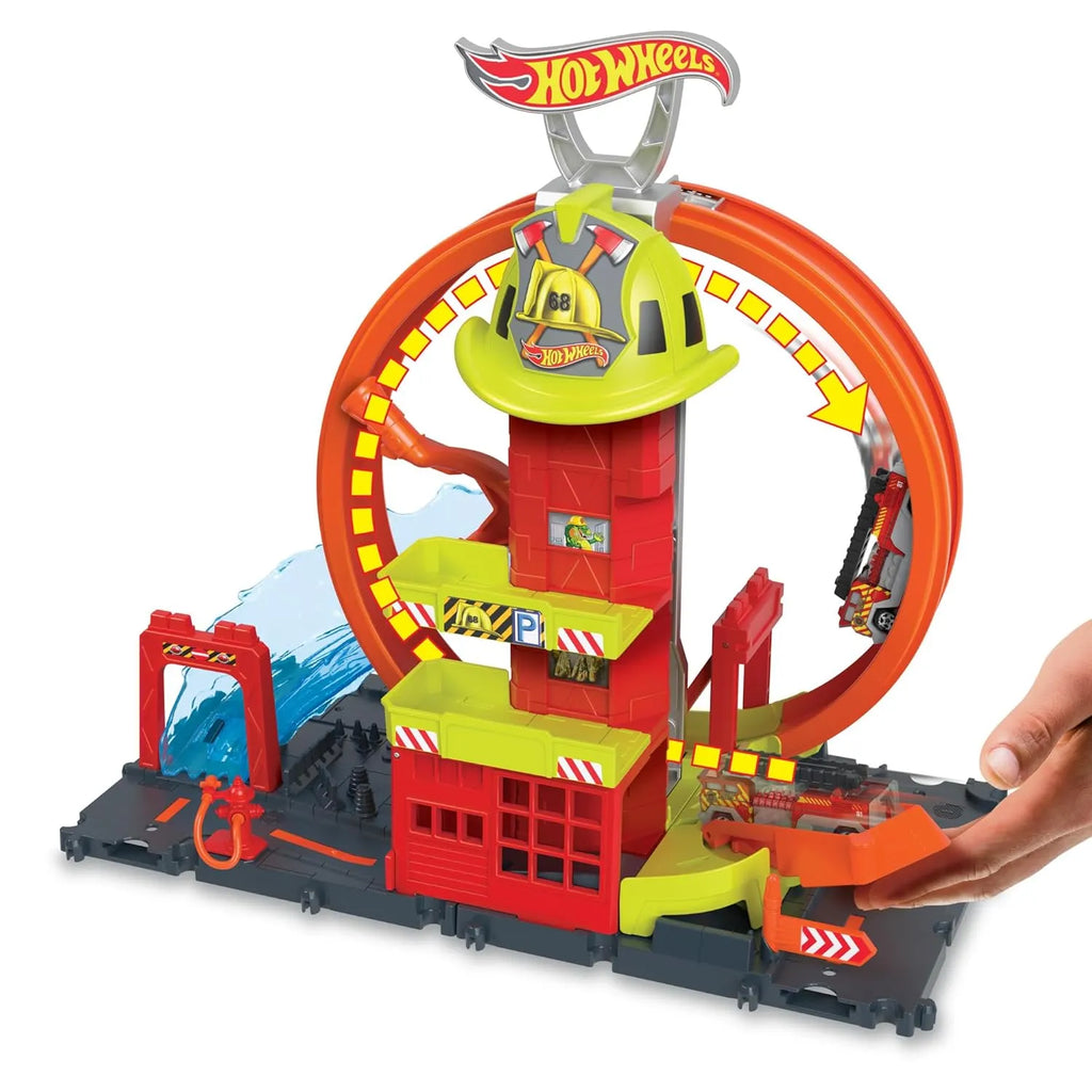 Hotwheels Super Loop Fire Station HKX41 - Stationery | Buy online on ZillyBuy