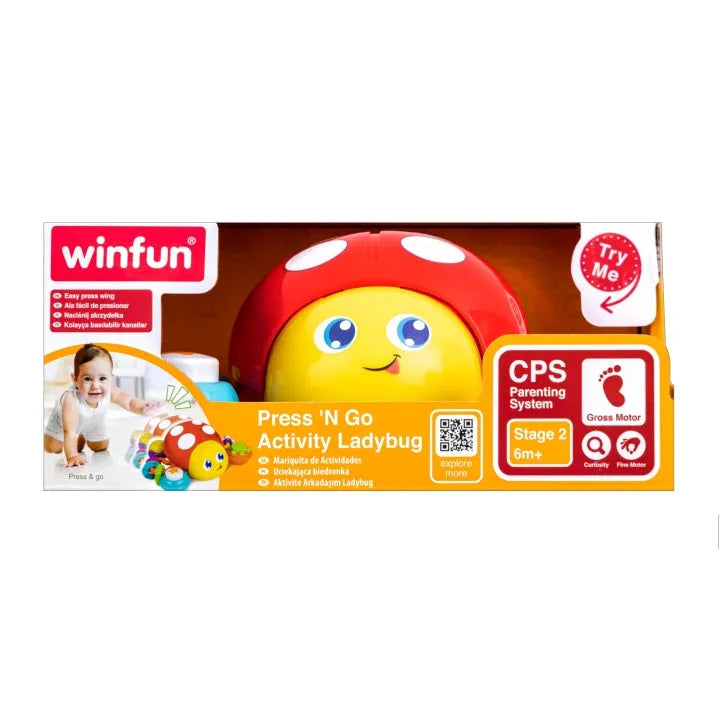 Winfun Press 'N Go Activity Ladybug - Stationery | Buy online on ZillyBuy