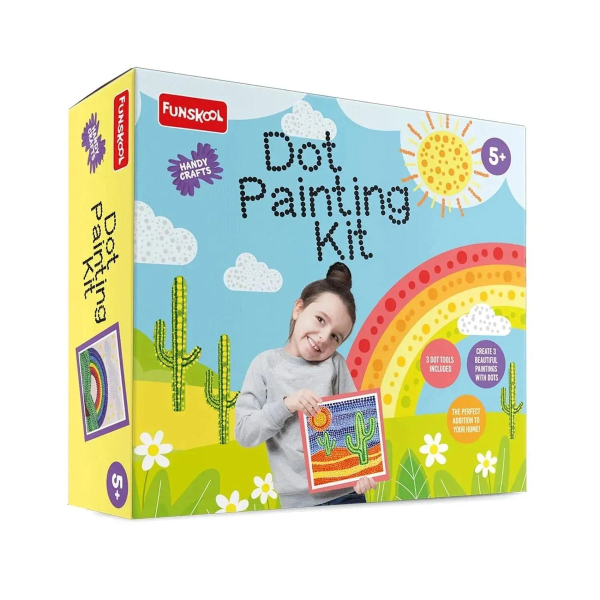 Funskool Handy Crafts Dot Painting Kit - Stationery | Buy online on ZillyBuy